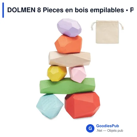 DOLMEN 8 Pieces en bois empilables