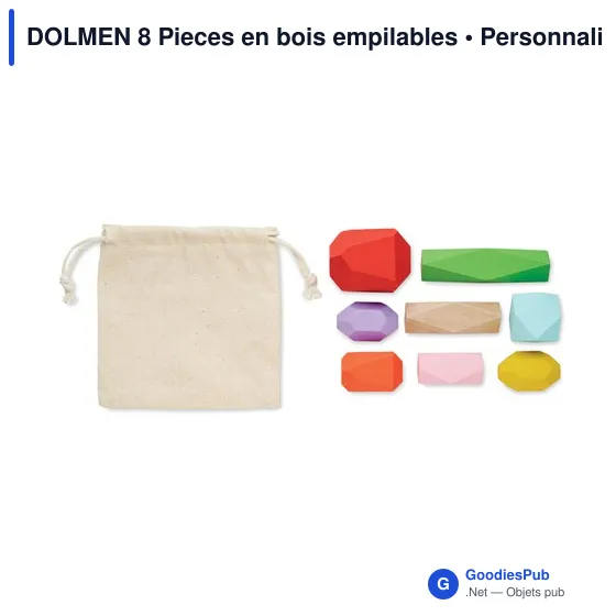 DOLMEN 8 Pieces en bois empilables - Image 2