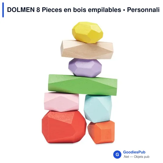 DOLMEN 8 Pieces en bois empilables - Image 3
