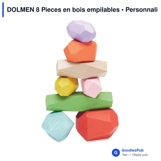 DOLMEN 8 Pieces en bois empilables - Image 4