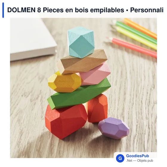 DOLMEN 8 Pieces en bois empilables - Image 6