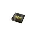 Variante Or - Doming personnalisable carré 40 x 40 mm en résine époxy avec logo - Doming Carré