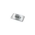 Variante Argent - Doming personnalisable rectangulaire 80 x 25 mm époxy avec logo - Doming Rectangle