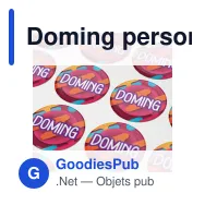 Doming personnalisable rond Ø 30 mm en résine époxy avec logo - Doming Rond - Miniature 1