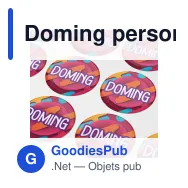 Doming personnalisable rond Ø 40 mm en résine époxy avec logo - Doming Rond - Miniature 1