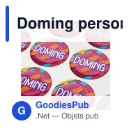 Doming personnalisable rond Ø 45 mm en résine époxy avec logo - Doming Rond - Miniature 1