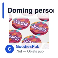 Doming personnalisable rond Ø 50 mm en résine époxy avec logo - Doming Rond - Miniature 1