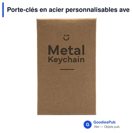 Porte-clés en acier personnalisables avec logo - DomingKey rond