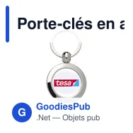Porte-clés en acier personnalisables avec logo - DomingKey rond - Miniature 4