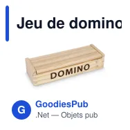 Jeu de dominos personnalisable en bois FSC avec logo - InSideOut - Miniature 2