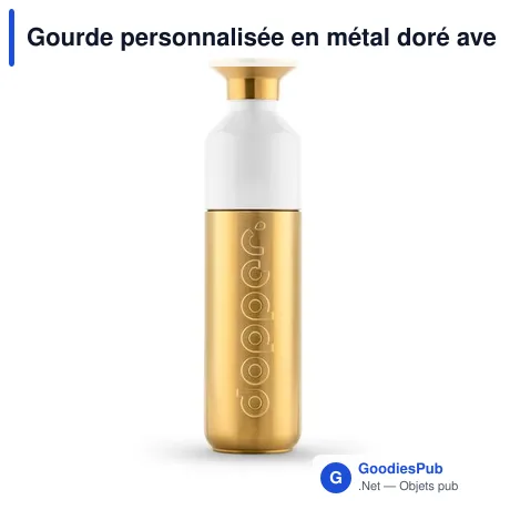 Gourde personnalisée en métal doré avec logo - Dopper Solid Steel