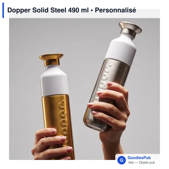 Gourde personnalisée en métal doré avec logo - Dopper Solid Steel - Image 6