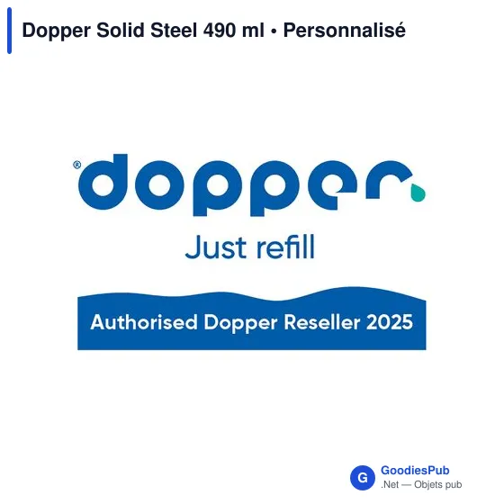 Gourde personnalisée en métal doré avec logo - Dopper Solid Steel - Image 10