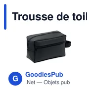 Trousse de toilette personnalisable en 600D RPET avec logo - Miniature 2