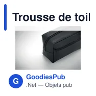 Trousse de toilette personnalisable en 600D RPET avec logo - Miniature 3