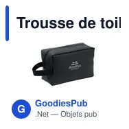 Trousse de toilette personnalisable en 600D RPET avec logo - Miniature 4
