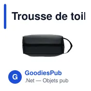 Trousse de toilette personnalisable en 600D RPET avec logo - Miniature 5
