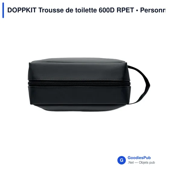 Trousse de toilette personnalisable en 600D RPET avec logo - Image 5