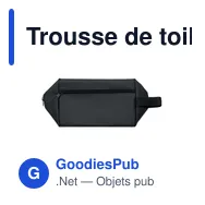 Trousse de toilette personnalisable en 600D RPET avec logo - Miniature 6