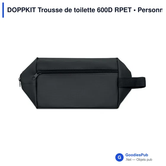 Trousse de toilette personnalisable en 600D RPET avec logo - Image 6