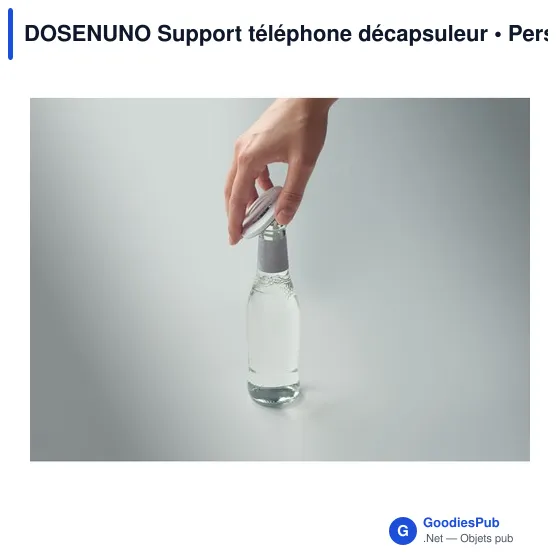 Support téléphone personnalisable avec décapsuleur - DOSENUNOavec logo - Image 4