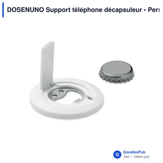 Support téléphone personnalisable avec décapsuleur - DOSENUNOavec logo - Image 5