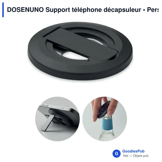 Support téléphone personnalisable avec décapsuleur - DOSENUNOavec logo - Image 9