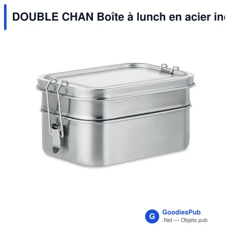 DOUBLE CHAN Boîte à lunch en acier inox.