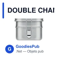 DOUBLE CHAN Boîte à lunch en acier inox. - Miniature 2
