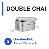 DOUBLE CHAN Boîte à lunch en acier inox. - Miniature 4