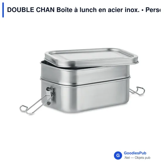 DOUBLE CHAN Boîte à lunch en acier inox. - Image 4