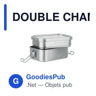 DOUBLE CHAN Boîte à lunch en acier inox. - Miniature 5
