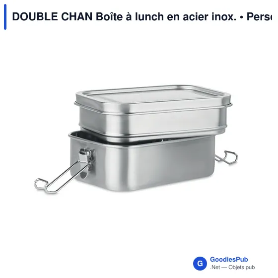 DOUBLE CHAN Boîte à lunch en acier inox. - Image 5
