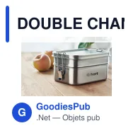 DOUBLE CHAN Boîte à lunch en acier inox. - Miniature 6
