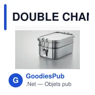 DOUBLE CHAN Boîte à lunch en acier inox. - Miniature 8