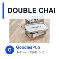 DOUBLE CHAN Boîte à lunch en acier inox. - Miniature 10