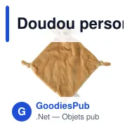 Doudou personnalisable Ameila avec logo - Article bébé - Miniature 5