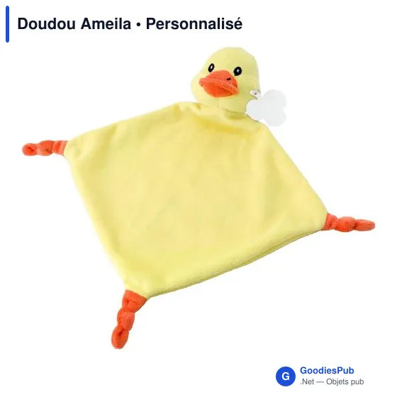 Doudou personnalisable Ameila avec logo - Article bébé - Image 6