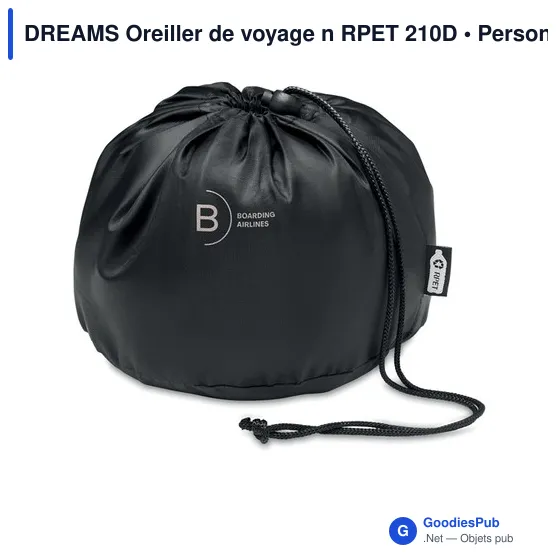 DREAMS Oreiller de voyage n RPET 210D - Image 3