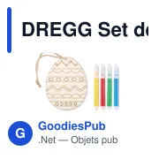DREGG Set de peinture sur œuf en bois - Miniature 1