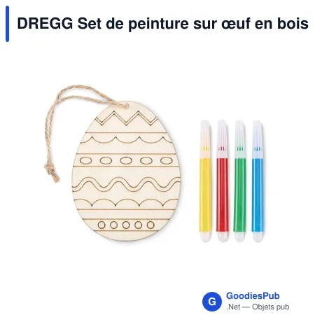 DREGG Set de peinture sur œuf en bois
