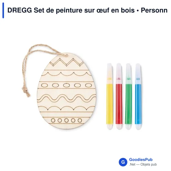 DREGG Set de peinture sur œuf en bois - Image 1