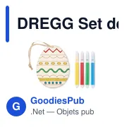 DREGG Set de peinture sur œuf en bois - Miniature 2