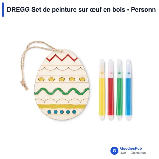 DREGG Set de peinture sur œuf en bois - Image 2