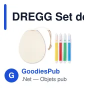 DREGG Set de peinture sur œuf en bois - Miniature 3