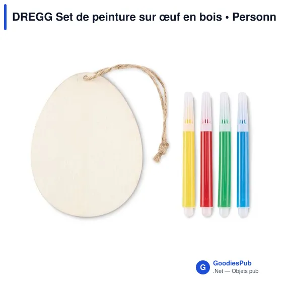 DREGG Set de peinture sur œuf en bois - Image 3