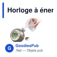 Horloge à énergie liquide personnalisable avec logo - Miniature 1