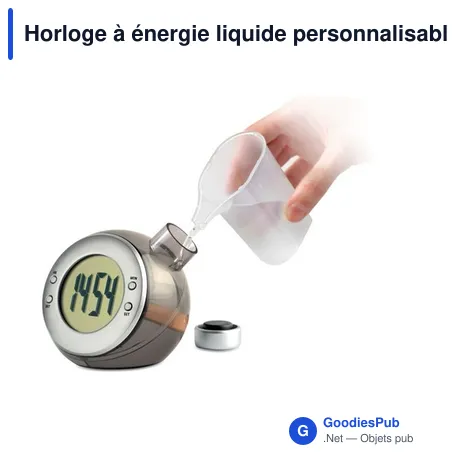 Horloge à énergie liquide personnalisable avec logo