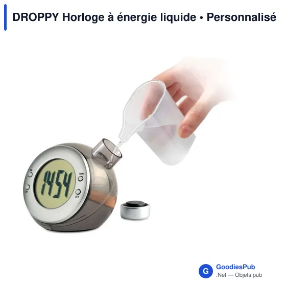 Horloge à énergie liquide personnalisable avec logo - Image 1