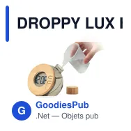 DROPPY LUX Horloge à eau LCD en bambou - Miniature 1